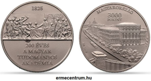 2025.évi 200 éves a Magyar Tudományos Akadémia színesfém emlékérme, BU